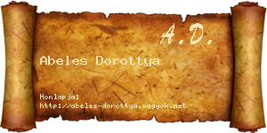 Abeles Dorottya névjegykártya